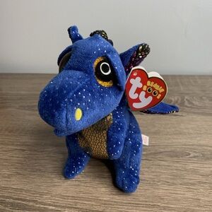 Ty Beanie Boos Sparkly Blue Dragon Plush